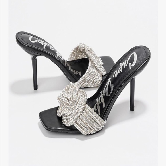 NEW Cape Robbin Stiletto Heels Rhinestone-Embellished Knot & Open Toe (Flynn) 7 - Picture 7 of 8
